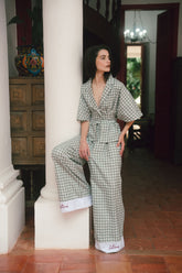 Pantalón Gaviota Cuadros Verde