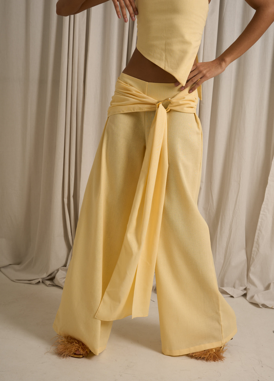 Pantalon Kiss Goodbye Amarillo, foto 3