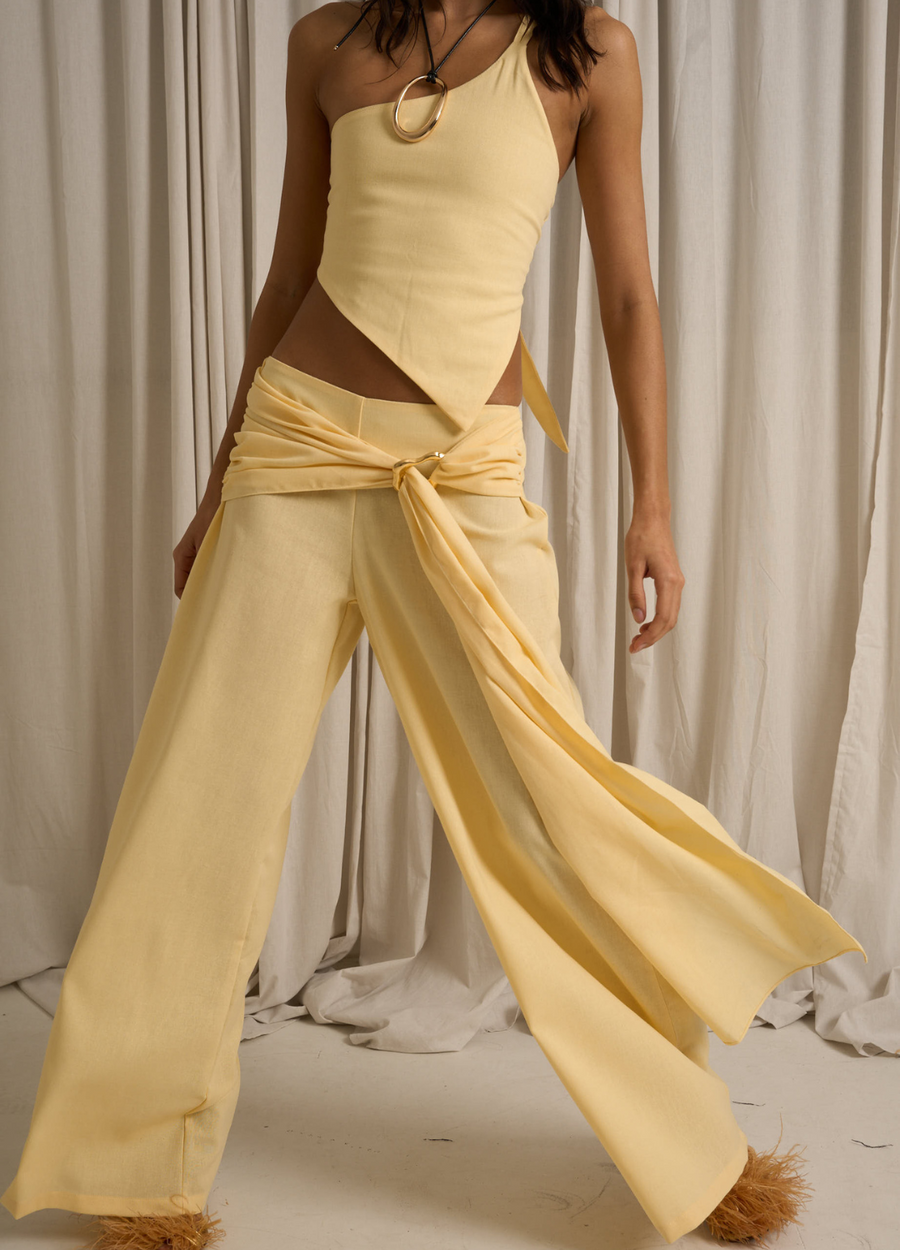 Pantalon Kiss Goodbye Amarillo, foto 2
