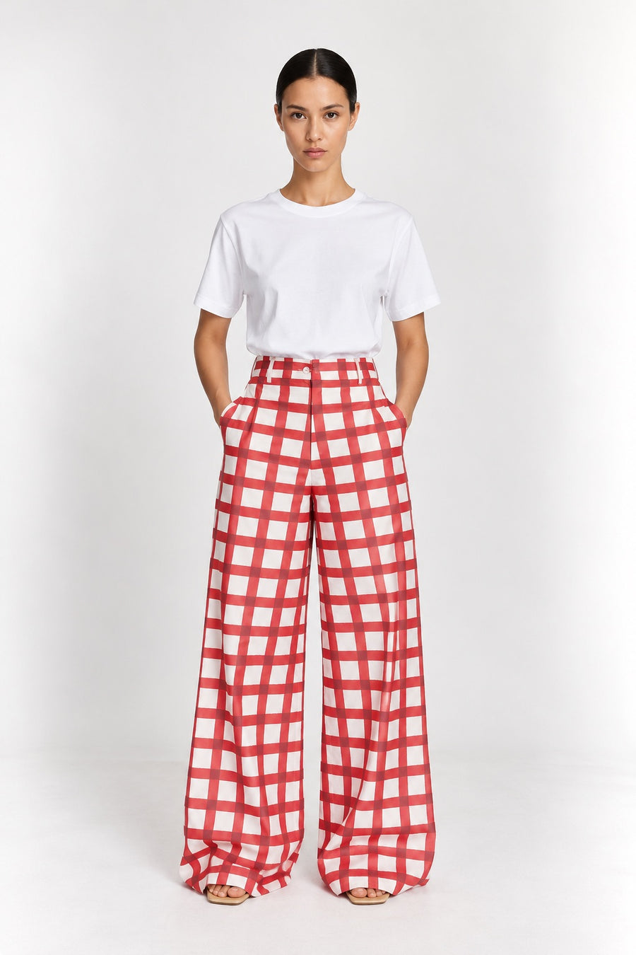 Pantalón Fonda Cuadros Rojos, foto 1