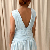 VESTIDO MUESTRA CELESTE