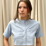 Blusa Safari Celeste