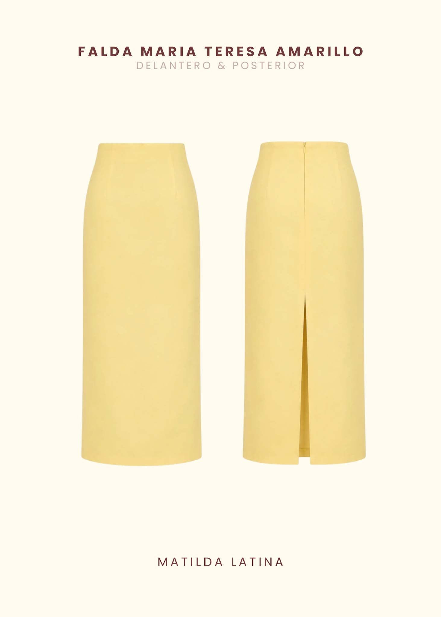Falda María Teresa Amarillo