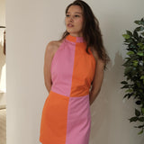 Vestido Elvira Rosa/Naranja Muestra