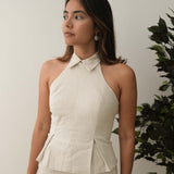 Blusa Cuello Halter Arena Muestra