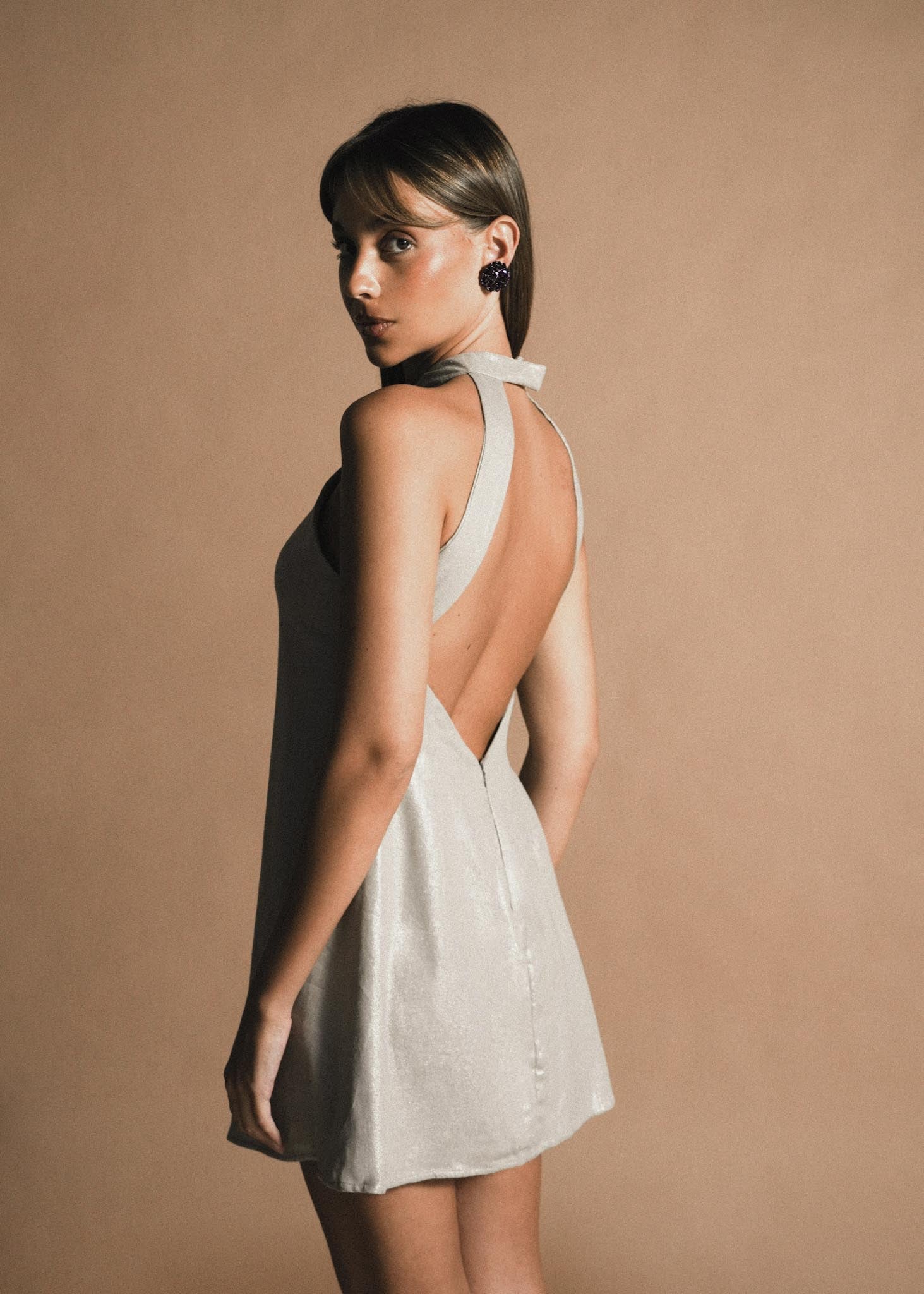 Vestido Rafaela Plateado