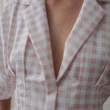 Camisera Gaviota Cuadros Rosado