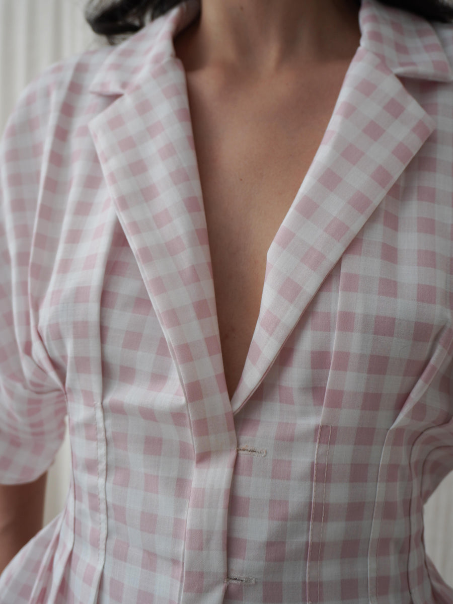Camisera Gaviota Cuadros Rosado, foto 2