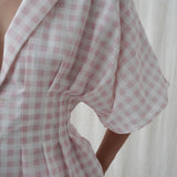 Camisera Gaviota Cuadros Rosado