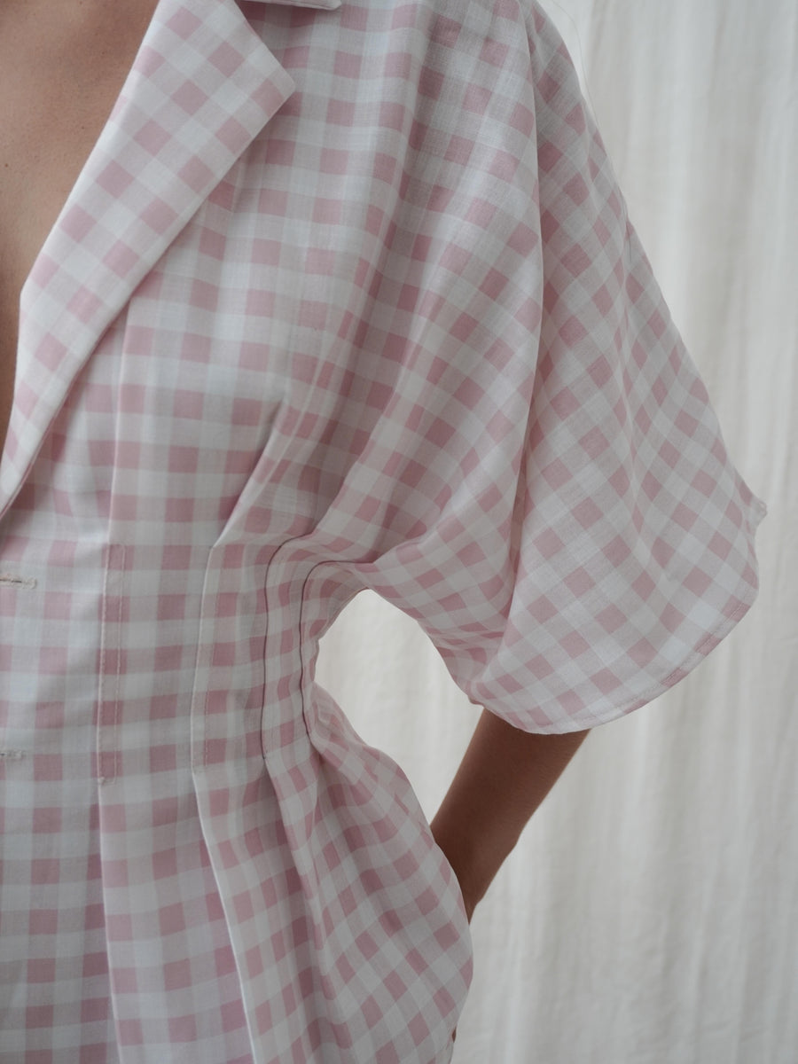 Camisera Gaviota Cuadros Rosado, foto 3