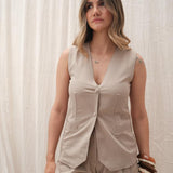 Blusa Cleotilde Taupe