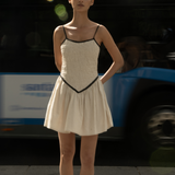 Vestido Cafetal Arena/Negro