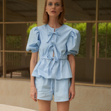 Blusa Cigarras Celeste