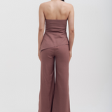 Pantalón bota ancha Café