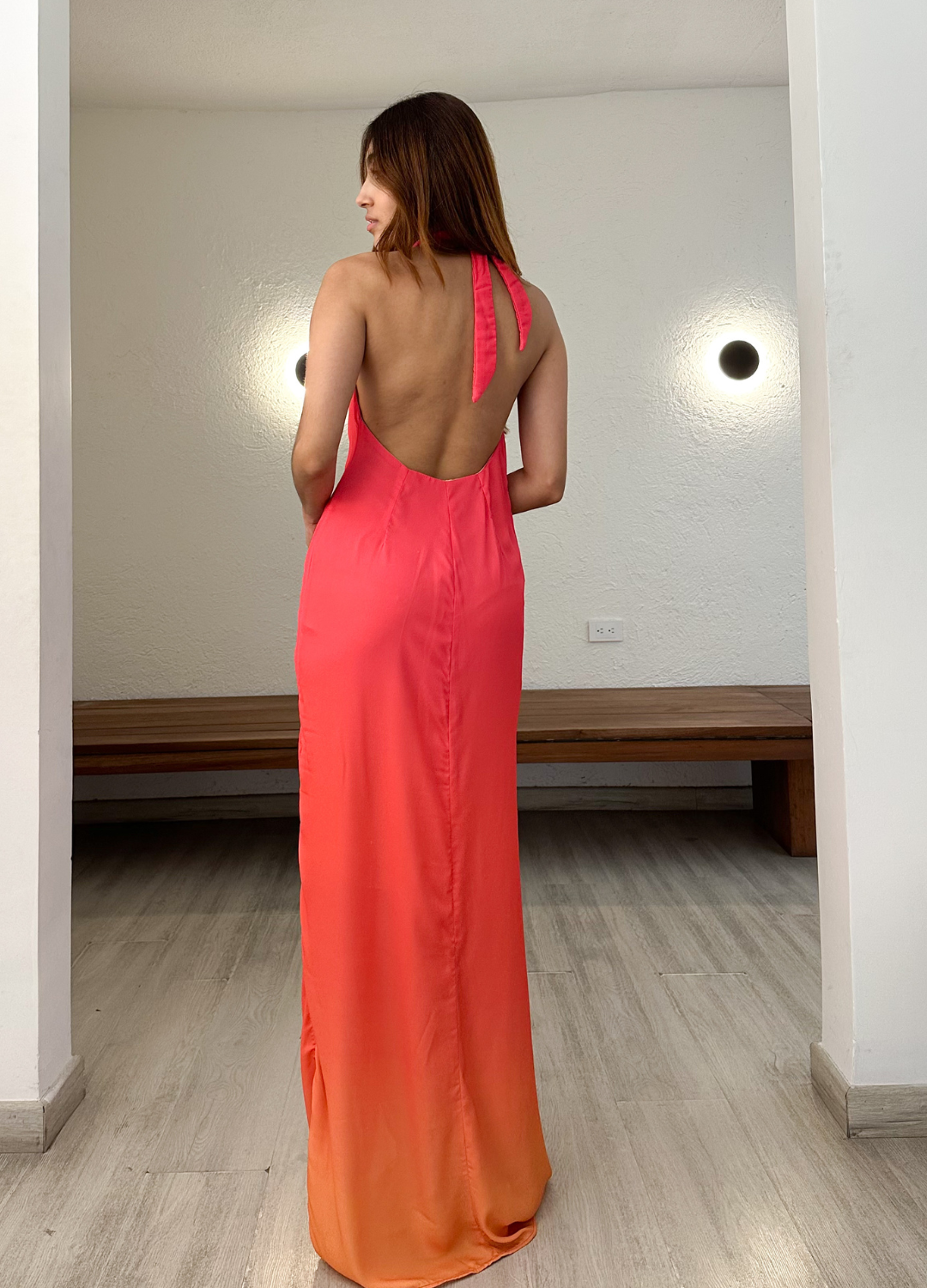 Vestido Teresa Degradé Rosa