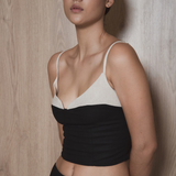 Blusa María La del Barrio Negro/Arena