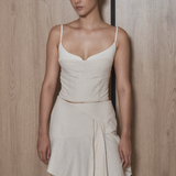 Blusa María La del Barrio Arena/Ivory