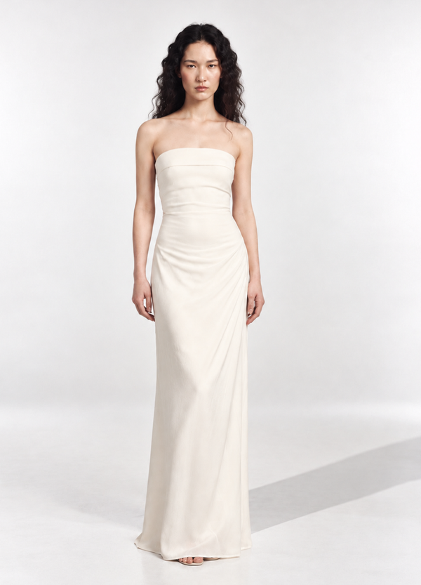 Vestido perla Blanco Sin Capa