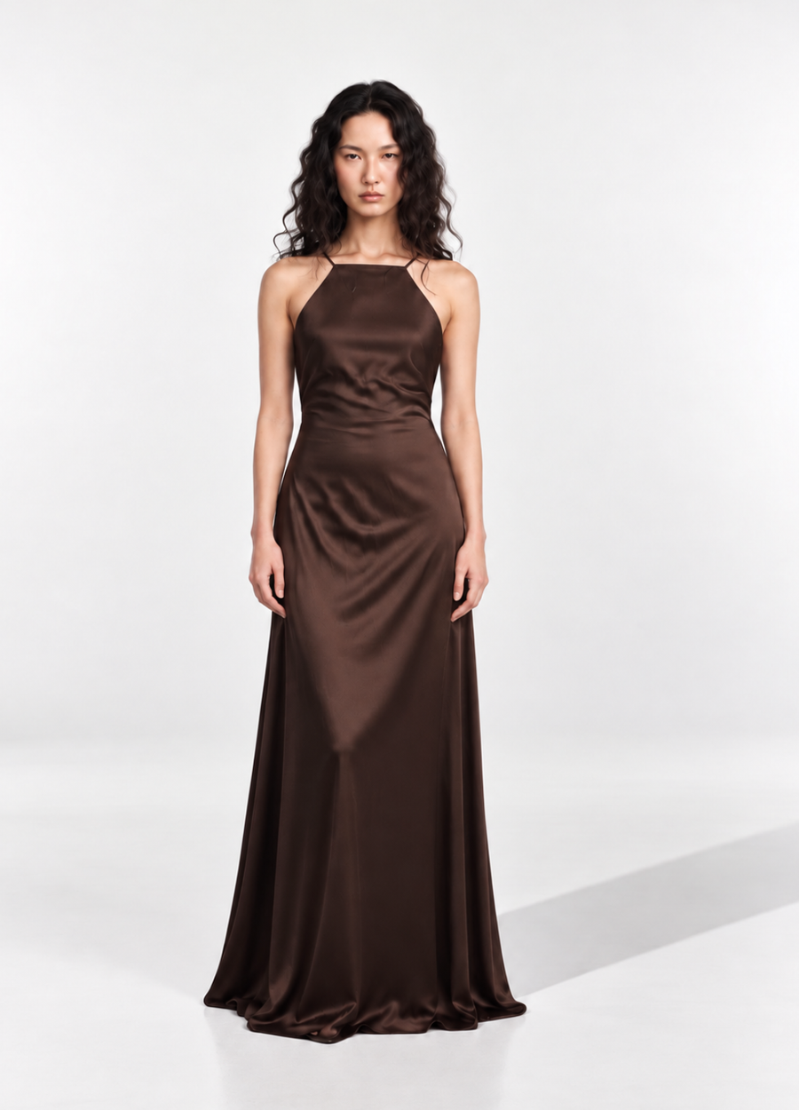 Vestido Adele Café Sin Capa, foto 1