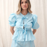 Blusa Cigarras Celeste