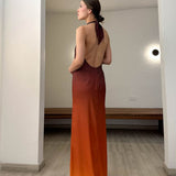 Vestido Teresa Degradé Cafe