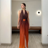 Vestido Teresa Degradé Cafe