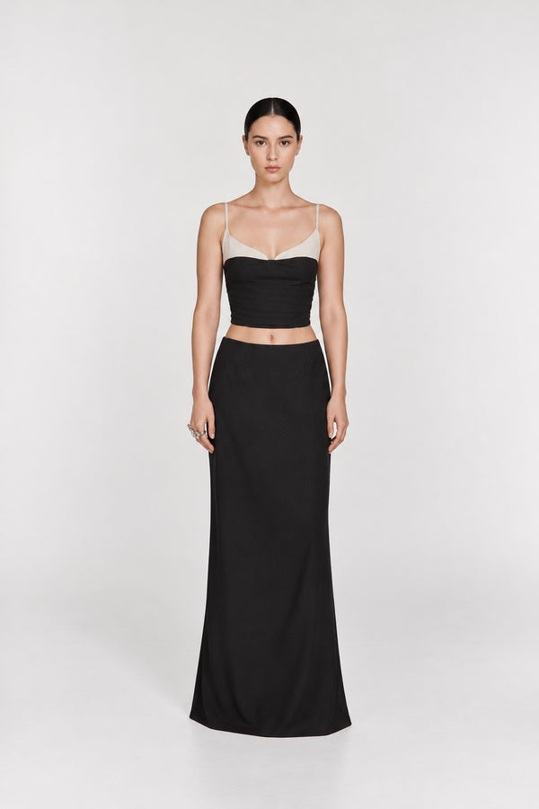 Blusa María La del Barrio Negro/Arena
